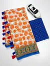 MG 570 Plain Linen Digital Printed Fancy Saree Wholesalers In Surat